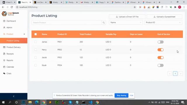 AntDesign Implementation in React