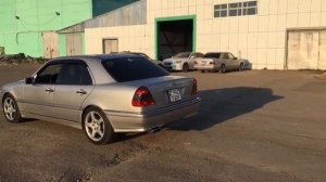 C55W202 звук выхлопа до отсечки. Банка от C36 AMG W202