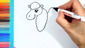 Как нарисовать верблюда. Простой рисунок верблюда.How to draw a camel. A simple drawing of a camel.