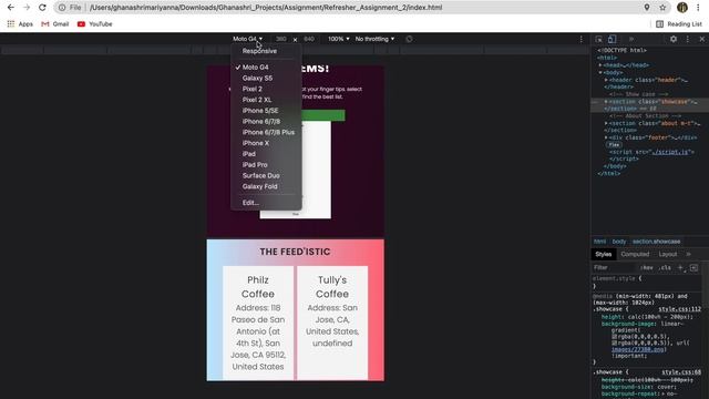 Application to demonstrate Geolocation api | HTML | Javascript