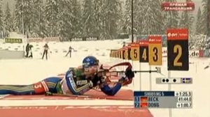 биатлон кубок мира 2008-2009 7 этап Ванкувер эстафета женщины