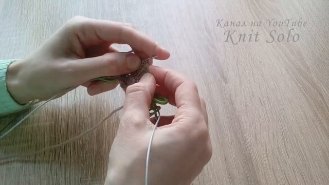 Двойная шапка спицами резинкой 1х1. Вязание. Knit Solo