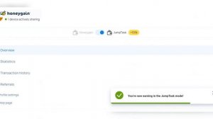 Вывод с Honeygain на кошелёк Jumptask payment proof