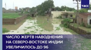Число жертв наводнения на северо-востоке Индии увеличилось до 96