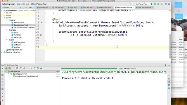 [Java Testing 5] jUnit Test Throwing Exception