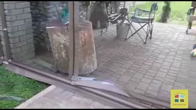 Дверной проем на молнии для штор ПВХ (мягких окон) смотреть онлайн