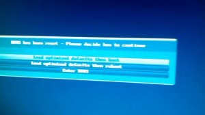 load optimized defaults then reboot