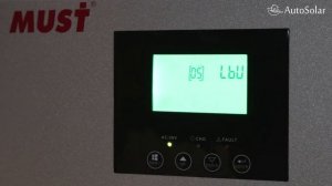 Inversor Cargador 3000W 24V Must Solar | Pantalla, opciones de uso y configuración