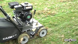 Вертикуттер - аэратор бензиновый Caiman Edgar 60C Max в работе