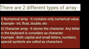 Array in C Programming language