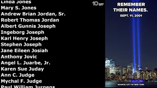 9/11 Victims: Names of everyone killed on Sept. 11, 2001 смотреть онлайн