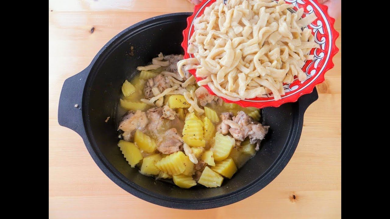 Потрясающий обед или ужин, любимый рецепт на Другой Кухне / Курица с картошкой и галушками