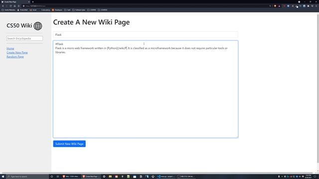 Harvard CS50 Web | Project 1: Wiki смотреть онлайн