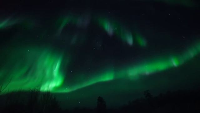 Aurora borealis video (Северное сияние)