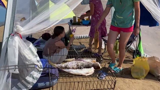 Отдых на природе.Последние теплые дни лета. Палатка, лодка с мотором, костер, суп на костре,шашлык. смотреть онлайн