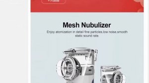 Портативный ингалятор, небулайзер, зарядка через USB