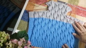 №89 Детский жилет спицами. #молодой_блогер