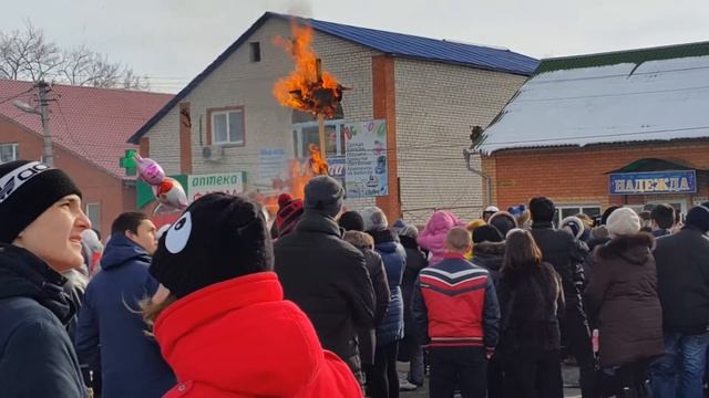 Сжигание Масленицы Ряжск 22.02.2015 смотреть онлайн