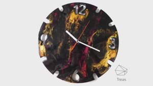 Как сделать настенные часы из дерева и смолы с подсветкой в технике Resin Art