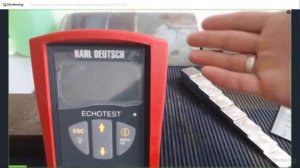 Толщинометрия стен трубопровода с покрытием и без с помощью толщиномера ECHOTEST 1076 TC