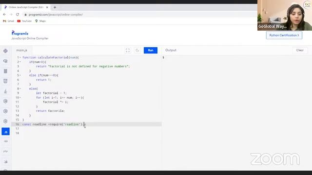 Find factorial Number In JavaScript  | JavaScript Program to Find Factorial of Number