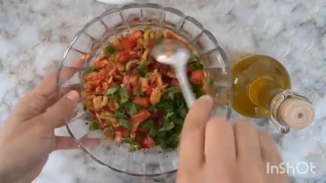 Турецкий салат с оливками. Zeytin salatası смотреть онлайн