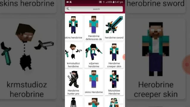 herobrine  skin  for minecraft  pe