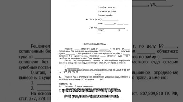 Жалоба в Верховный суд по гражданскому делу смотреть онлайн