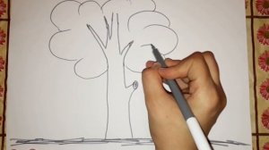 Как нарисовать ПРОСТОЕ ДЕРЕВО/How to draw a simple tree