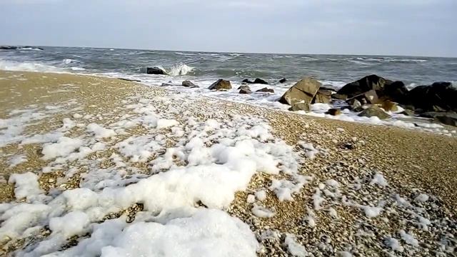 Морская пена. Бердянская коса, Азовское море