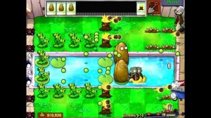 Игра Растения против Зомби (PLANTS VS ZOMBIES) прохождение приключения 3-10