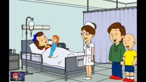 Caillou calls Baby Sister Stupid/Grounded (Not suitable for kids)