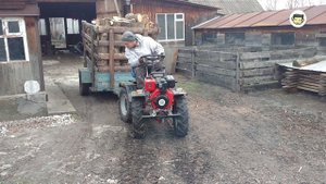 ZMT 4x4 mini tractor с грузом