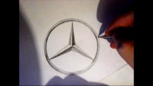 Как рисовать логотип Мерседеса \ How to draw a Mercedes logo