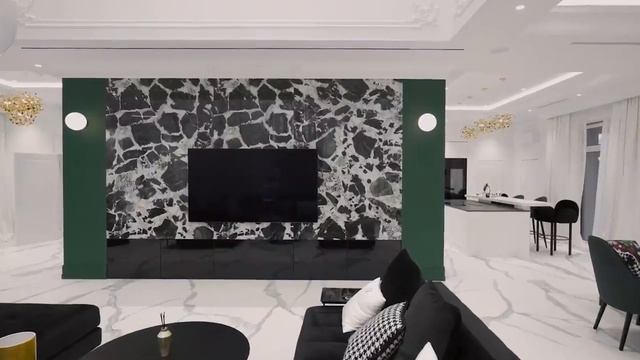 Широкоформатный керамогранит в интерьере