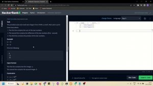 3. HackerRank Python Problem: Arithmetic Operators