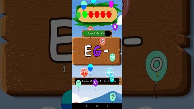 Balloon Pop Word Game