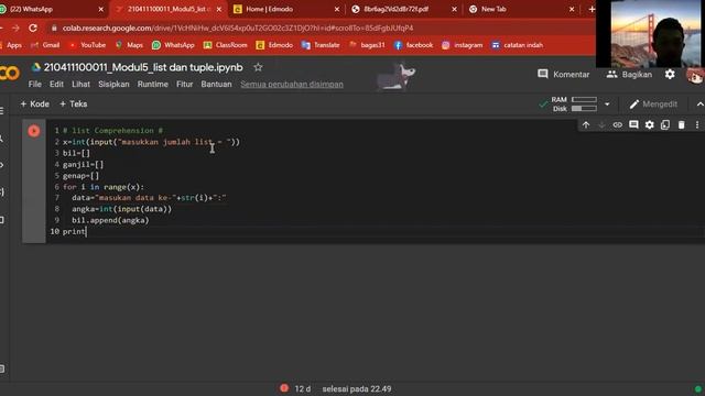 list comprehension - List dan Tuple - Python смотреть онлайн