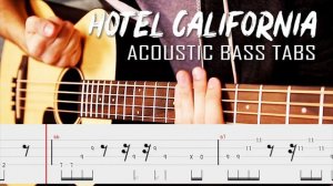 Eagles - Hotel California (Bass Tabs) By Chami's Arts