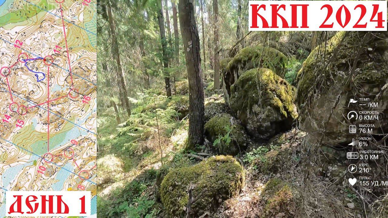 Спортивное ориентирование (headcam orienteering) - Камни Карельского Перешейка 2024, день 1 - 17.06