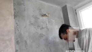 Нанесение декоративной штукатурки под бетон. ПроектAF_55