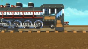 Scrap Mechanic #23. Паровоз с новым реалистичным поршневым приводом без модов, и его "типа" обзор.