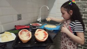 пицца в батоне в духовке,  шустрая пицца