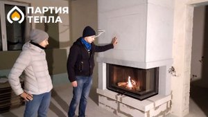 Установка камина из силиката кальция.