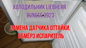 Холодильник Liebherr  CUNesf 3923. Замена датчика оттайки. Обмёрз испаритель