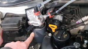 Второй Двухмикронный топливный фильтр на Kia Sorento III 2.2D Common Rail 4-valve, engine D4HB