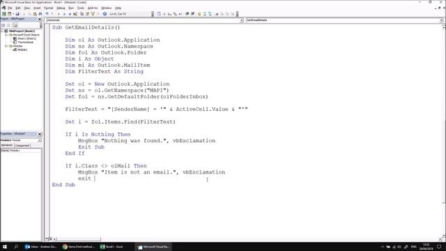 Excel VBA Introduction Part 29.9 - Finding Outlook Emails using Filters смотреть онлайн