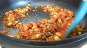 Рис с овощами и опятами