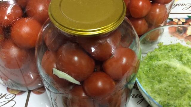 Помидоры в томате, без уксуса и лимонной кислоты. смотреть онлайн