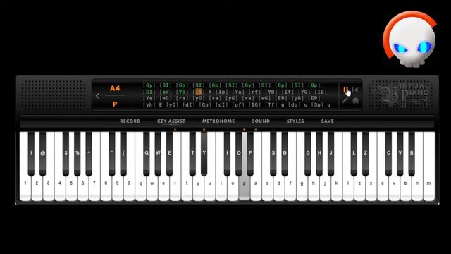 Fallen Down from Undertale on Virtual Piano смотреть онлайн